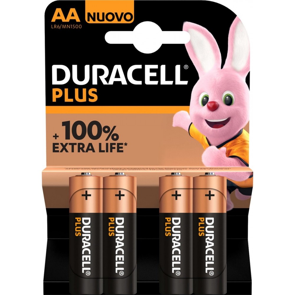 Duracell Alkaline Plus AA batterij 4 pack