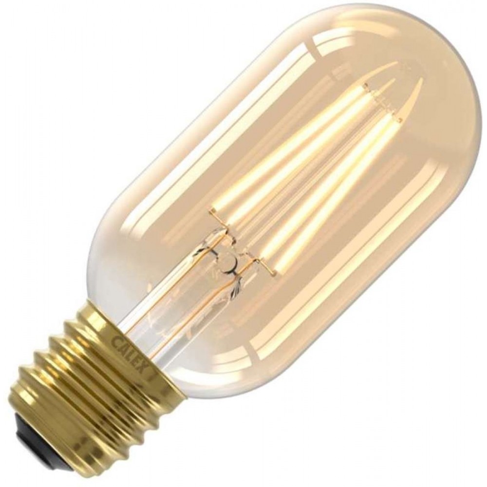 Calex filament LED buislamp E27 3.5W 250lm 2100K Goud Dimbaar Ø4.5x11cm T45