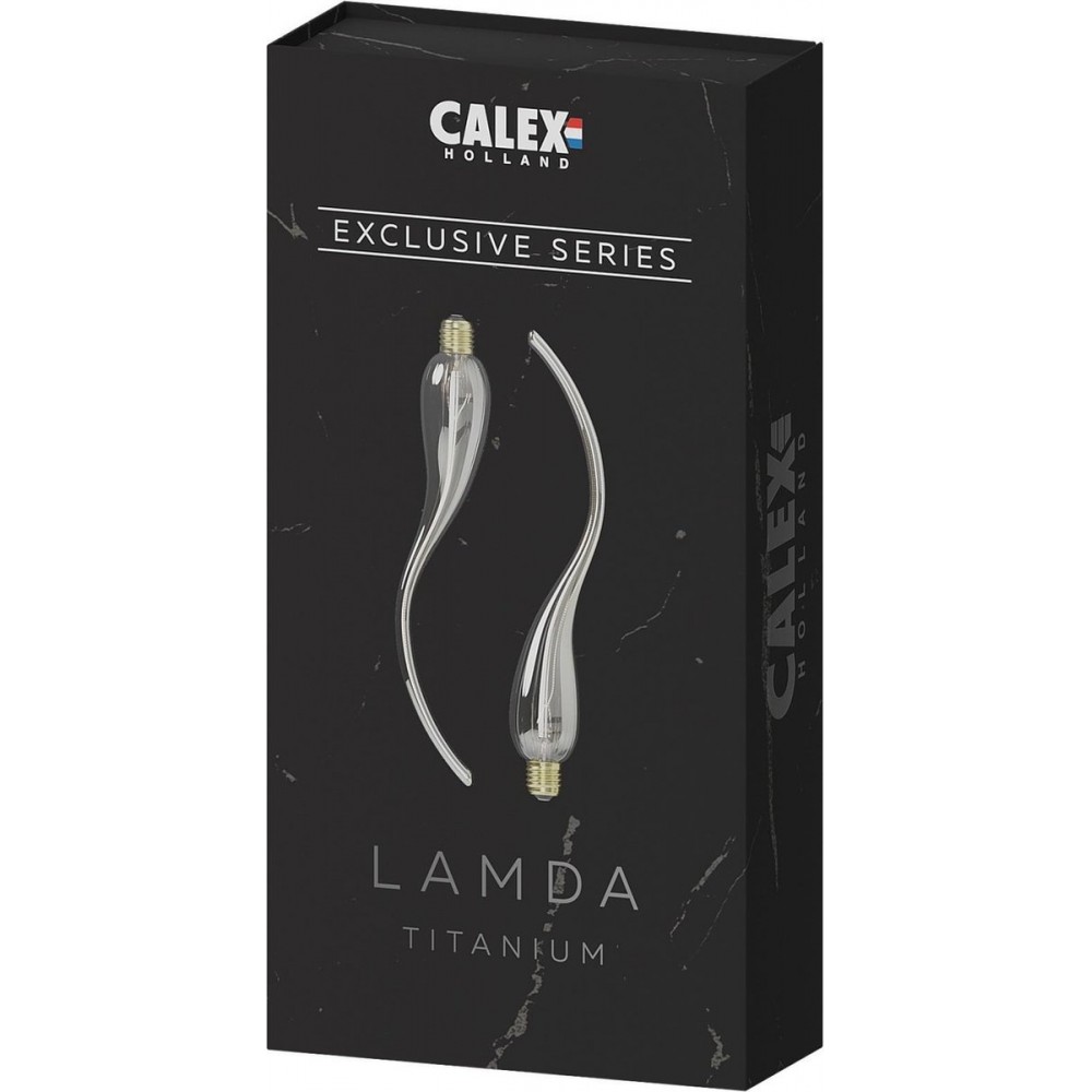 Calex - Lamda LED lamp - 220-240V - 4W - E27 - Titanium - 2100K - Dimbaar (set 2 stuks)