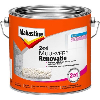 Alabastine Muurverf Alles-in-1 - wit - 2,5 liter