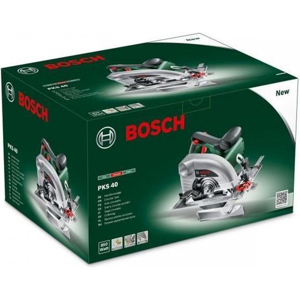 Bosch PKS 40 Cirkelzaag - op snoer - Met geleiderrail