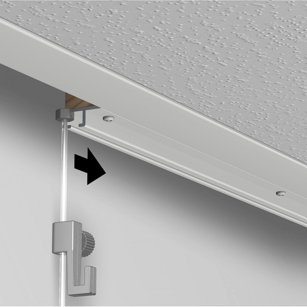 ARTITEQ 2 METER ALL-IN-ONE TOP RAIL 4KG / WIT RAL9003