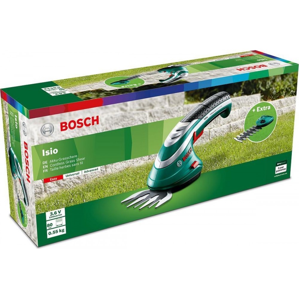 Bosch ISIO Gen III Accu buxusschaar + grasschaar
