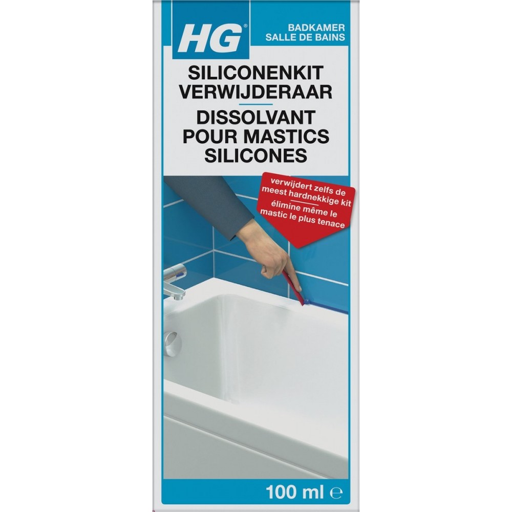 HG siliconenkitverwijderaar - 100ml - snelwerkend - voor de hardnekkigste kit - tast andere materialen niet aan