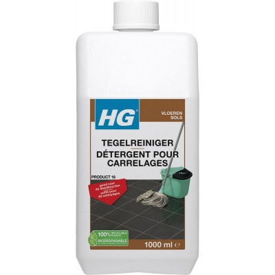 HG tegelreiniger - 1L - geconcentreerde dweilreiniger - voor alle soorten ongeglazuurde, keramische tegelvloeren - voor 40 dweilbeurten