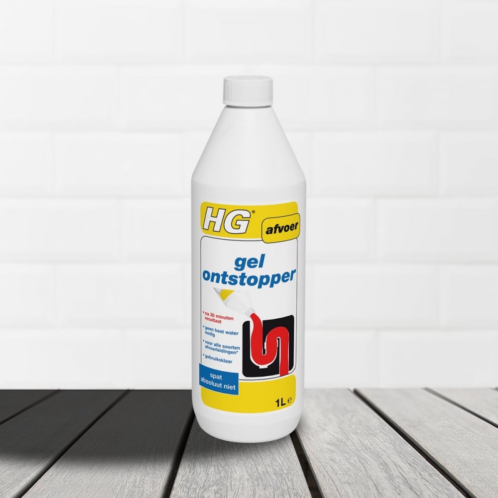 HG gel ontstopper - 1L - spat niet - de NR1 ontstopper - werking na 5 minuten