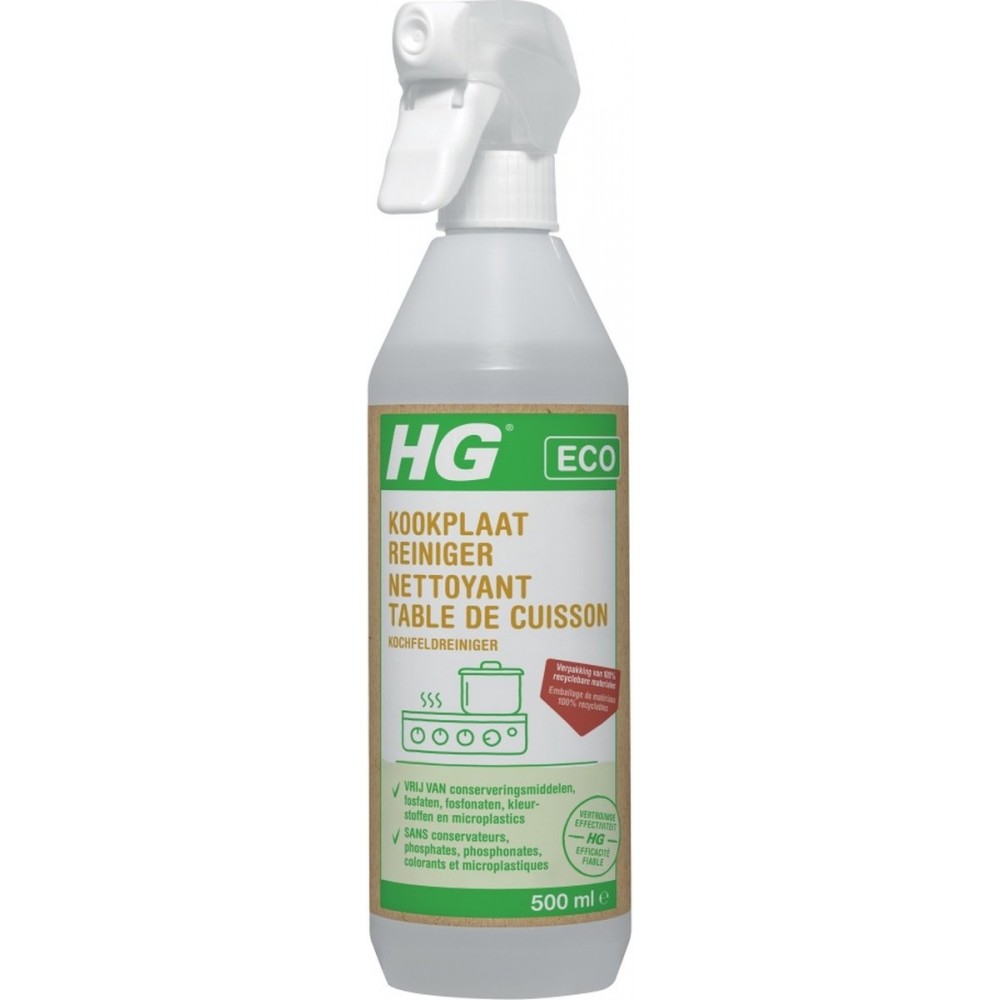 HG ECO kookplaatreiniger - 500 ml - de reiniger die veilig en effectief uw kookplaat schoonmaakt