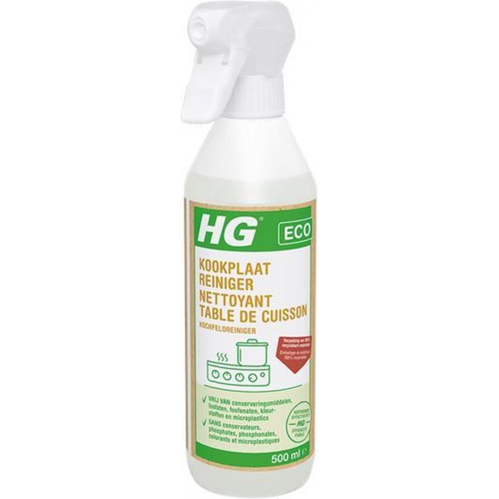 HG ECO kookplaatreiniger - 500 ml - de reiniger die veilig en effectief uw kookplaat schoonmaakt