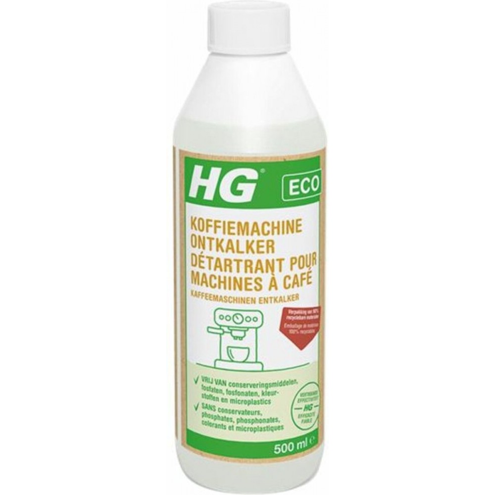 HG ECO koffiemachine ontkalker citroenzuur - 500 ml - de milieubewuste ontkalker voor uw espresso- en padkoffiemachines