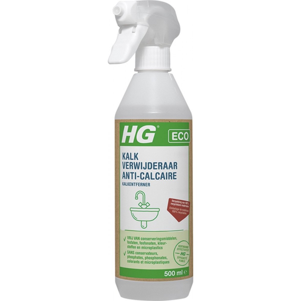 HG ECO kalkverwijderaar - 500 ml - de ecologische kalkverwijderaar voor allerlei soorten ondergronden