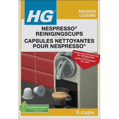 HG Nespresso reinigingscups - 6 cups - voor een langere levensduur van de machine