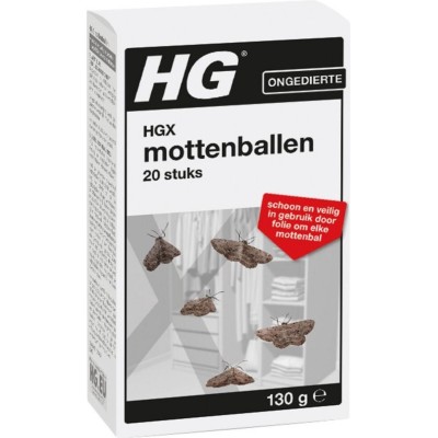 HGX mottenballen - 130 gr - effectieve bestrijdingsmiddel - langdurige bescherming