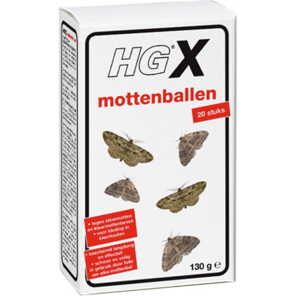 HGX mottenballen - 130 gr - effectieve bestrijdingsmiddel - langdurige bescherming