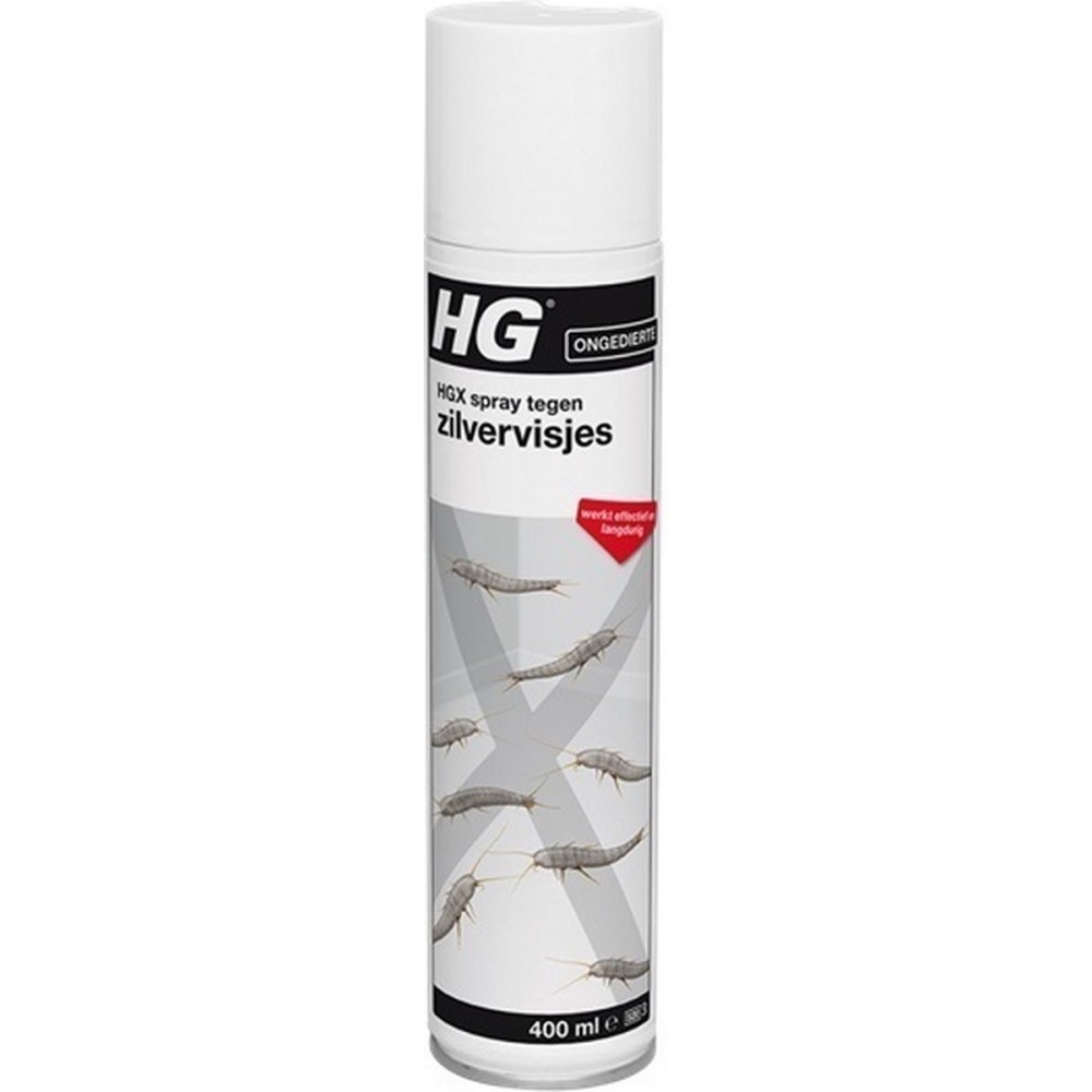 HGX spray tegen zilvervisjes - 13463N - 400ml - effectief tegen zilvervisjes - vlekvrij - werkt tot 6 weken