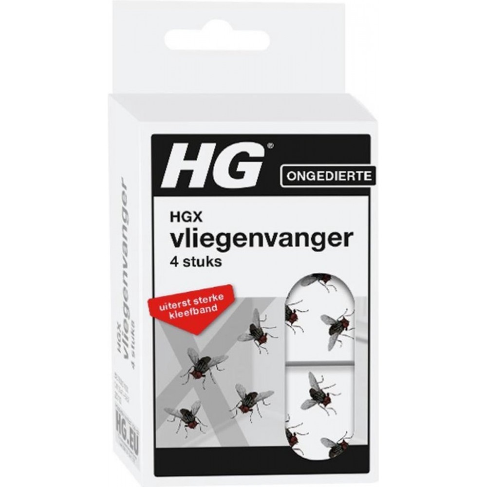 HGX vliegenvanger - 4 stuks - bevat geen giftige stoffen - zeer sterke kleefband - geurloos