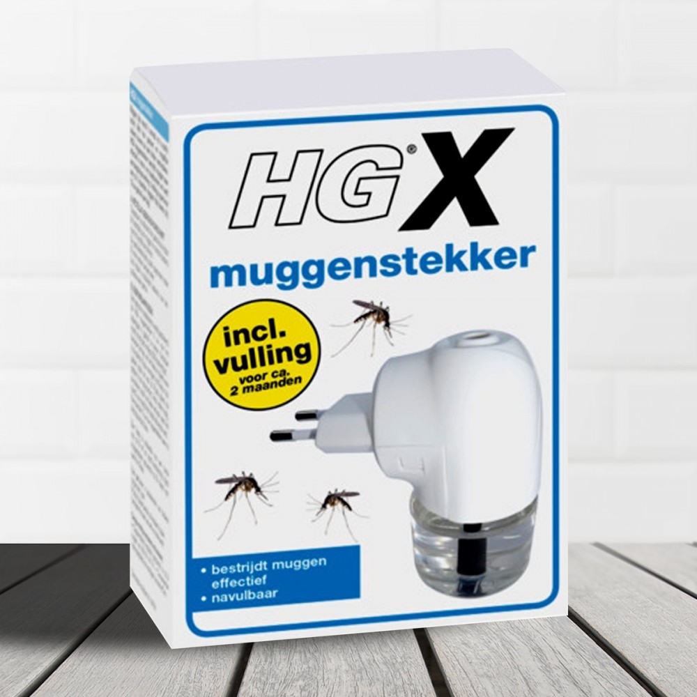 HGX muggenstekker - 45ml - navulbaar - continue bestrijding van muggen - werkt ca 2 maanden