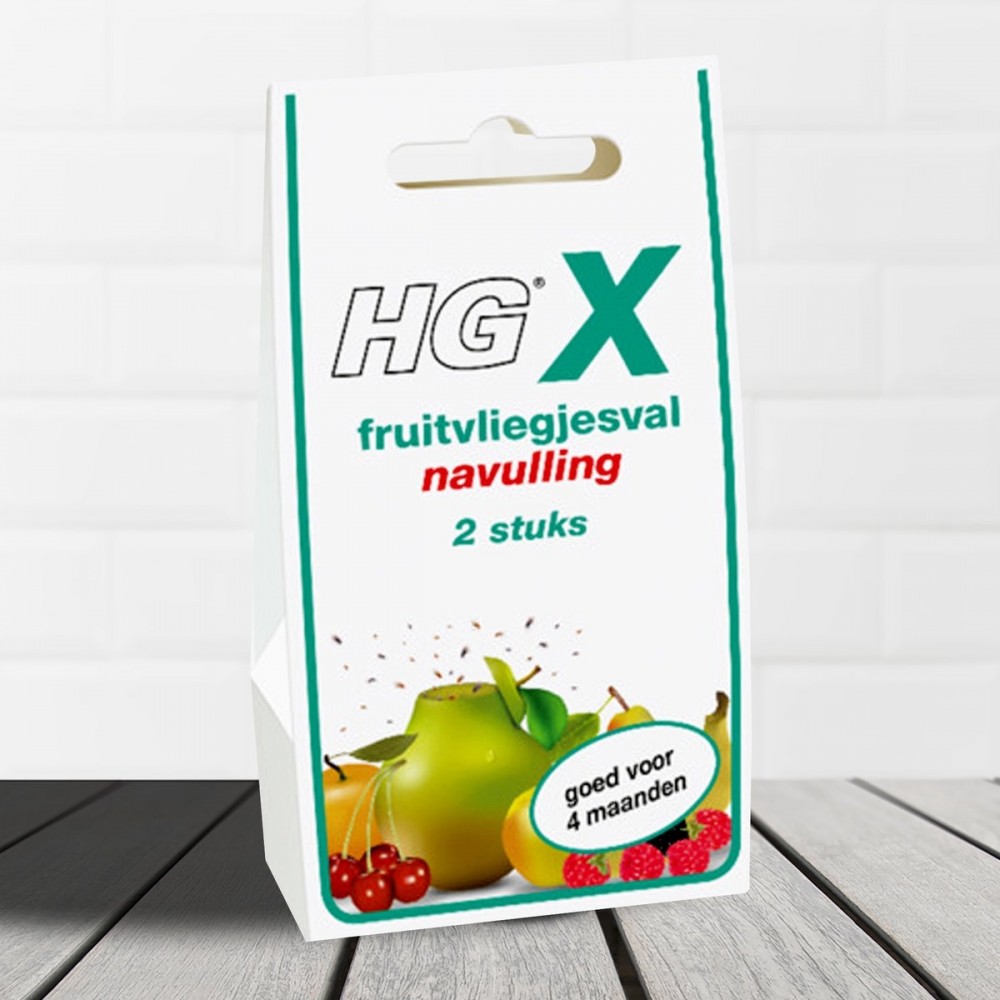 HGX fruitvliegjesval navulling - 2 x 20ml - effectieve bestrijdingsmiddel