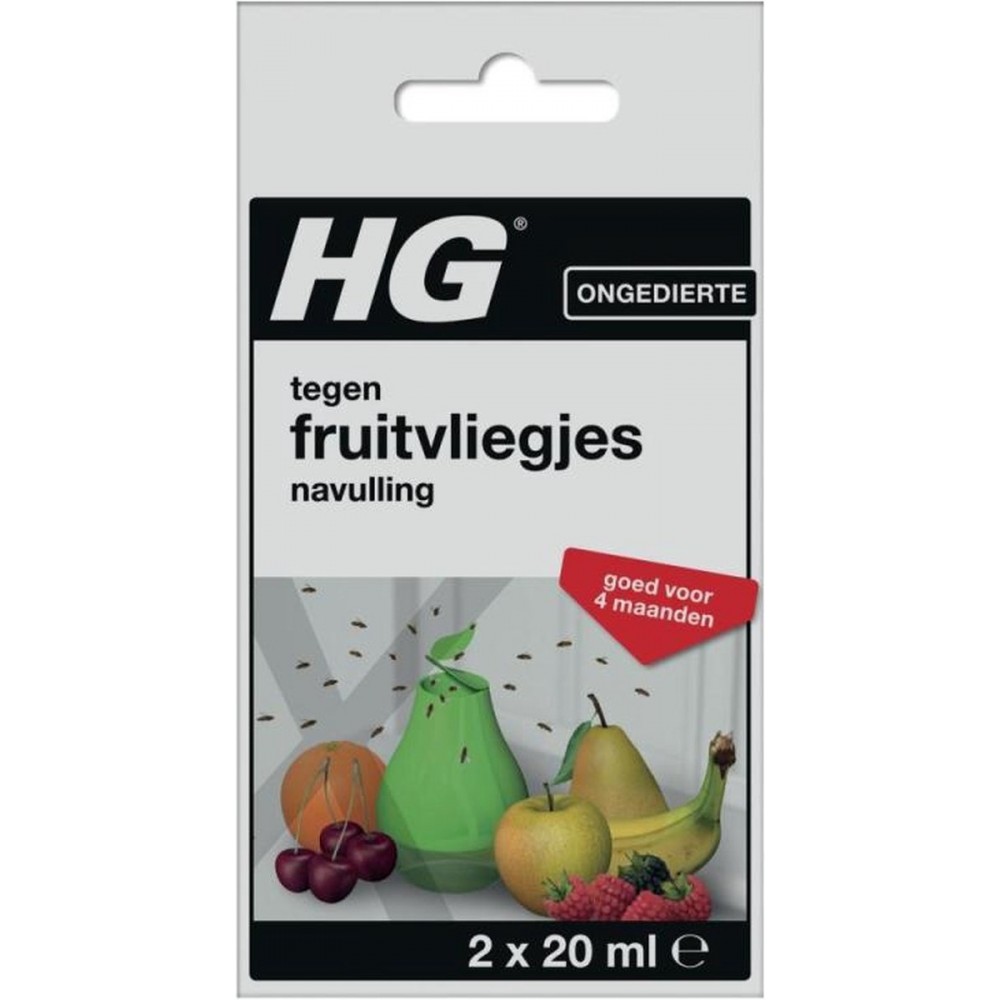 HGX fruitvliegjesval navulling - 2 x 20ml - effectieve bestrijdingsmiddel