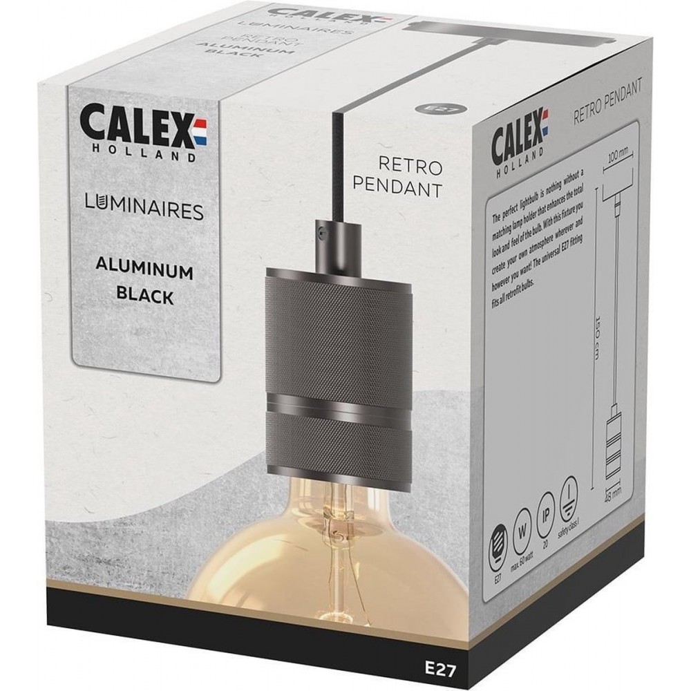 Calex Cord Set - E27 - 1.5 meter - Mat Zwart