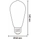 Calex Filament LED Lamp - Rustiek Vintage Lichtbron - E27 - Goud - Warm Wit Licht - Dimbaar