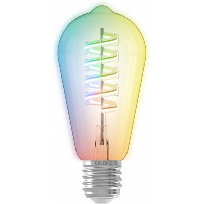 Calex Slimme Lamp - Wifi LED Filament Verlichting - E27 - Smart Bulb Helder - Rustiek - RGB en Warm Wit Licht