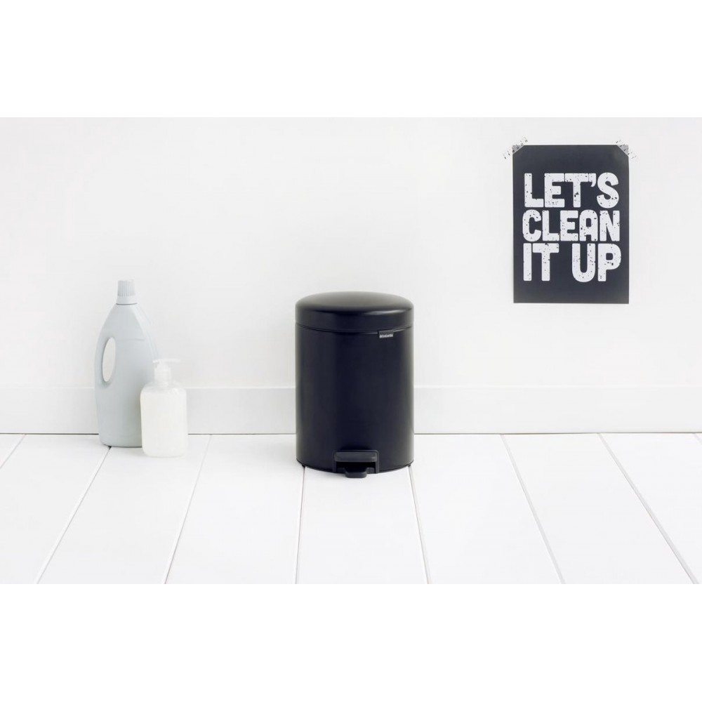 Brabantia NewIcon Prullenbak - 5 l - Matt Black