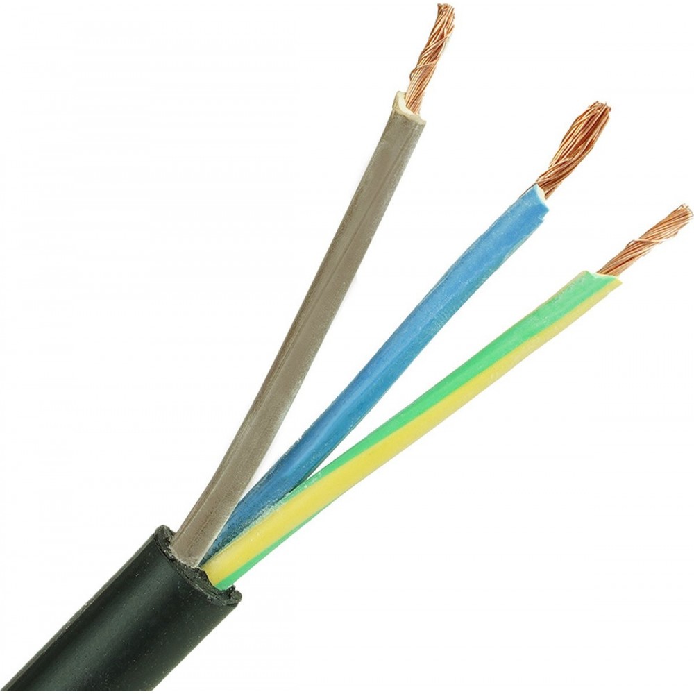 VCB. 3 x 2.5 neopreen kabel H07RNF 100 meter