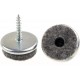 Verlofix Viltglijder Met Schroef Diameter 25mm Chroom 4 Stuks