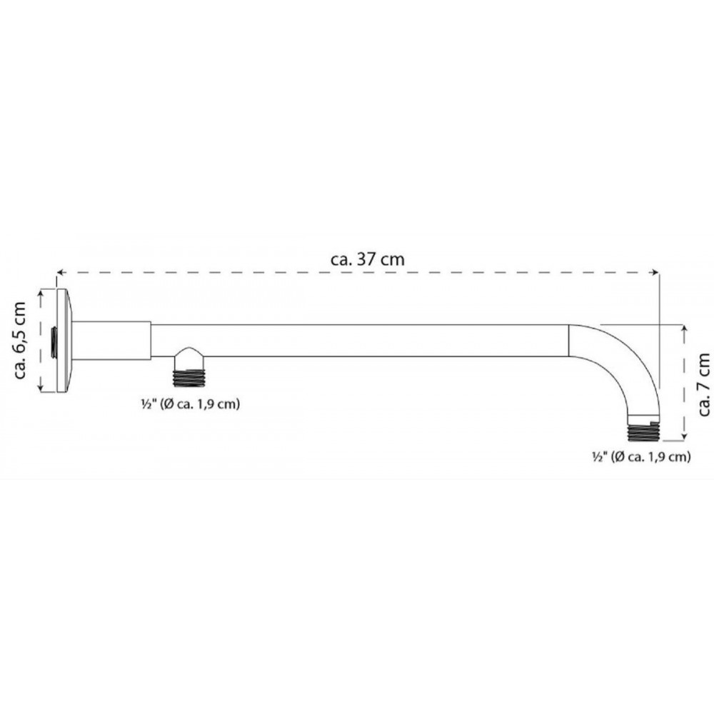 SCHÜTTE AB-3PR aansluitboog, chroom