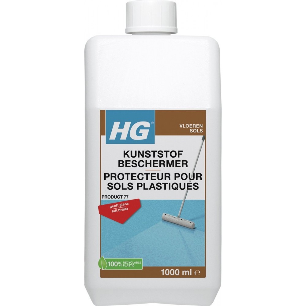 HG kunststofbeschermer (product 77) - 1L - beschermt tegen slijtage en krassen - geschikt voor o.a. pvc, gietvloeren en linoleum