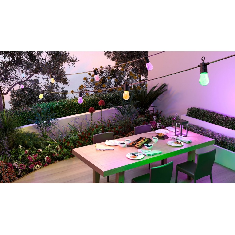 Calex Smart Outdoor Lampjes Slinger 24v - Lichtslinger voor buiten - Tuinverlichting RGB en Warm Wit Licht