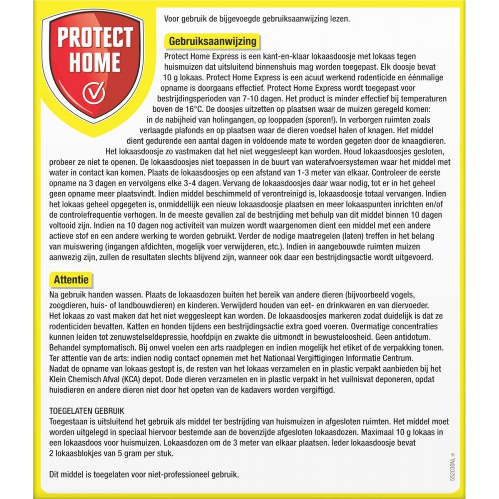 Protect Home Express Lokdoos Muizen - 2 Stuks - Muis Bestrijden - Effectief Binnen 24 Uur - Goed voor 100 Muizen