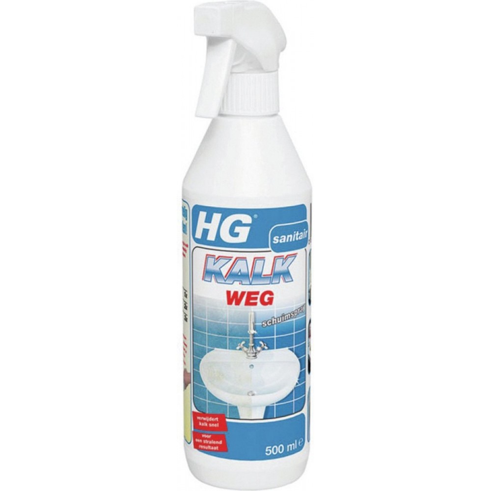 HG kalkweg schuimspray - 500ml - 100% glans - verwijdert en voorkomt kalk - biologisch afbreekbaar