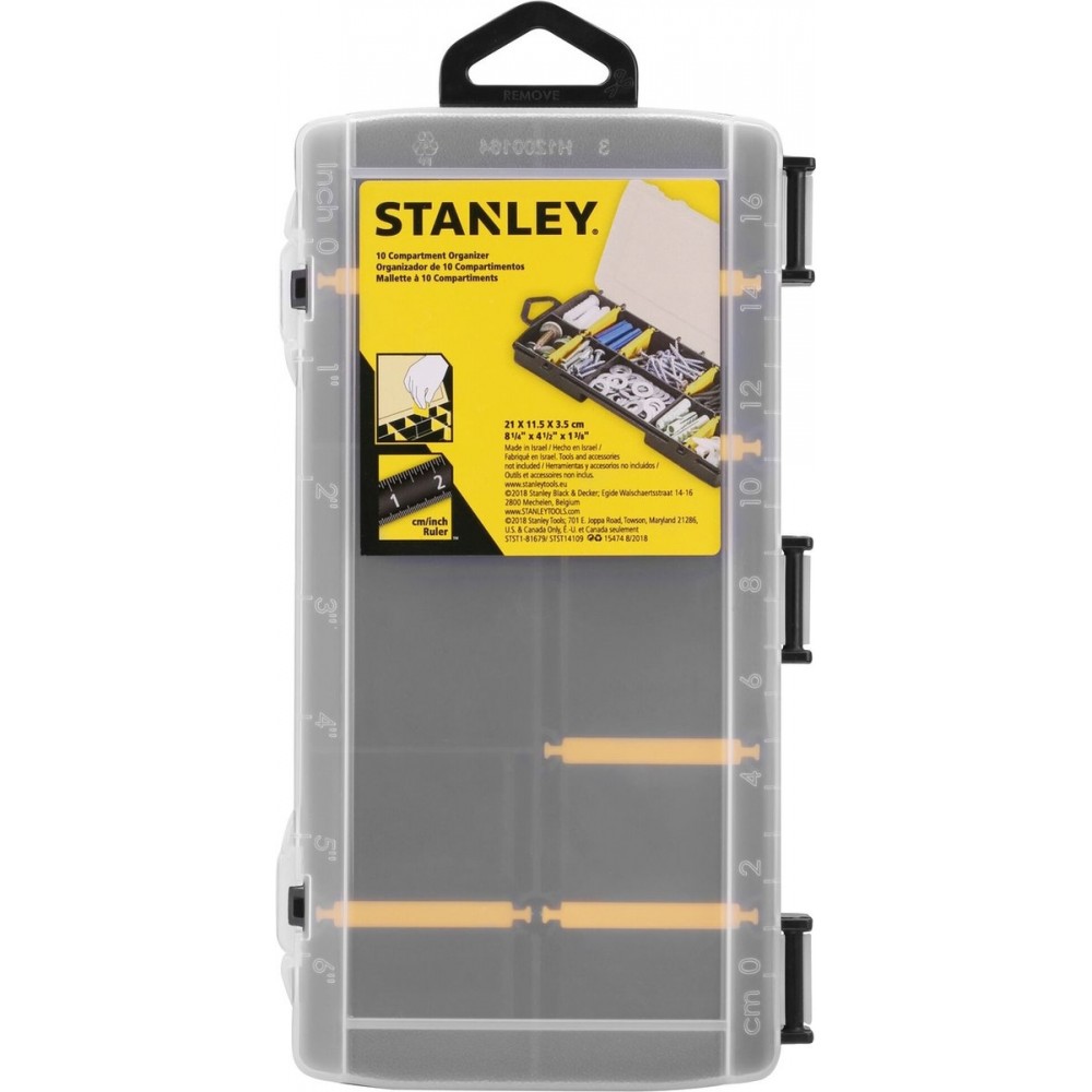 STANLEY STST81679-1 Organizer Basic - 10 Vakken - Transparant