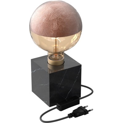Calex Tafellamp Marmer Vierkant - E27 - Zwart - Excl. lichtbron