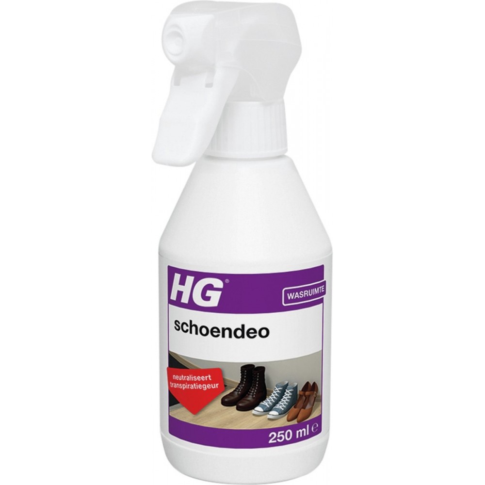 HG schoendeo - 250ml - neutraliseert transpiratiegeur - voor alle soorten schoenen, sportschoenen en sneakers