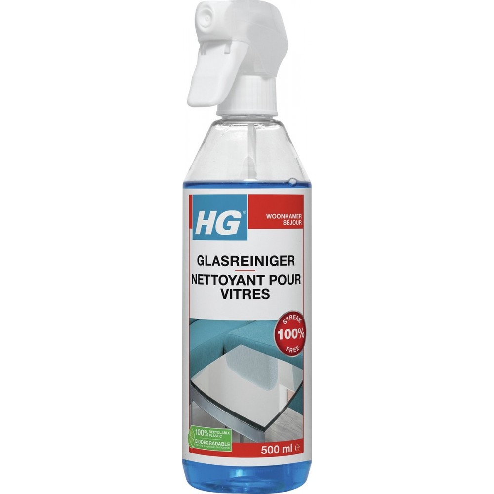 HG glasreiniger - 500ml - 100% streeploze glans - snel droog