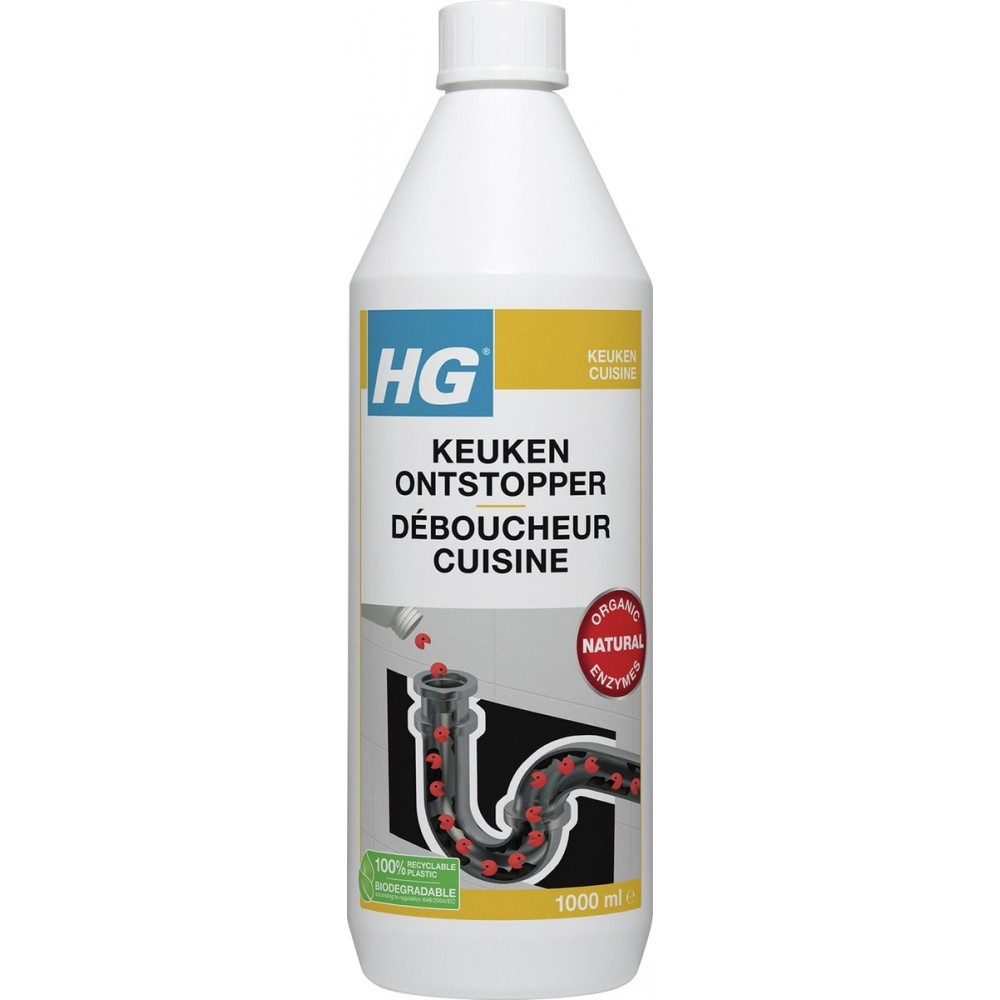 HG keukenontstopper - 1L - de NR1 ontstopper - biologisch afbreekbaar