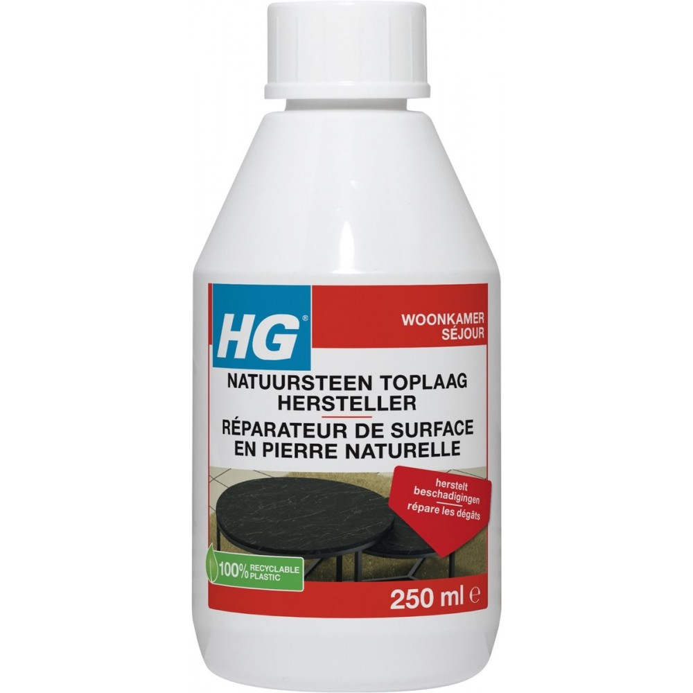 HG natuursteen toplaag hersteller - 250 ml - herstelt beschadigingen - voor marmer en alle andere kalkhoudende natuursteensoort
