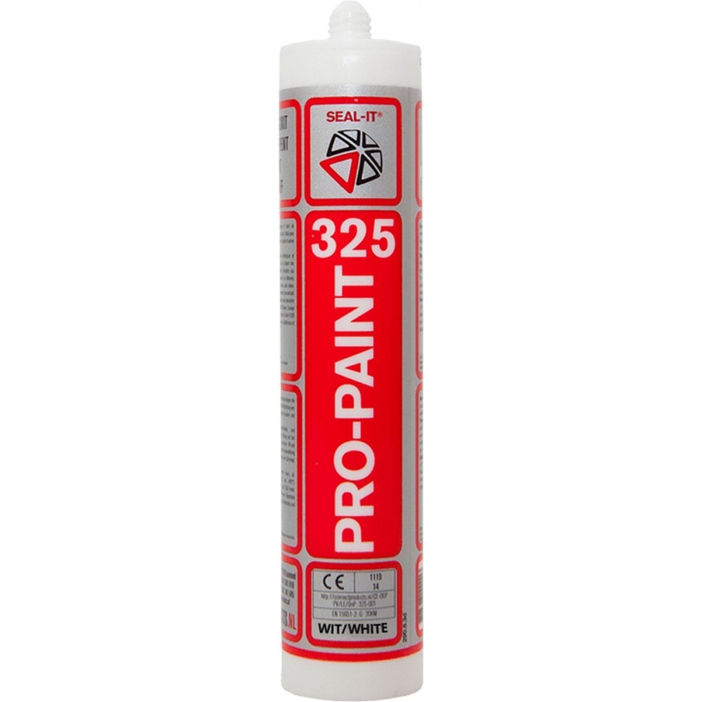 Seal-it 325 Pro Paint professionele en overschilderbare Bouw en beglazingskit kleur wit