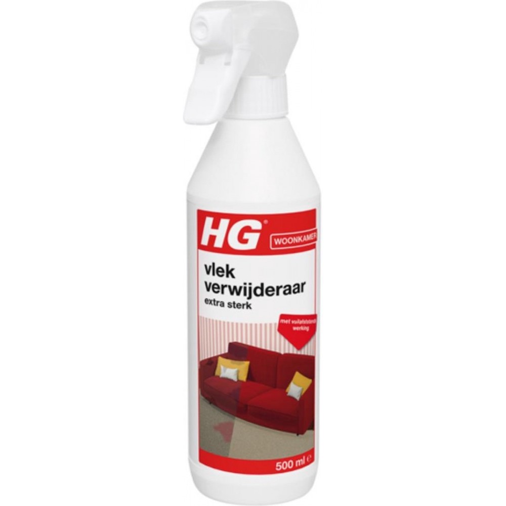 HG vlekverwijderaar extra sterk - 500ml - veilige zuurstofformule - geschikt voor alle soorten bekleding - met vuilafstotende werking - biologisch afbreekbaar