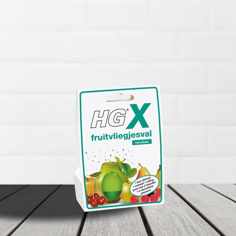 HGX fruitvliegjesval - 1stuk - effectief tegen fruitvliegjes - decoratieve peervorm
