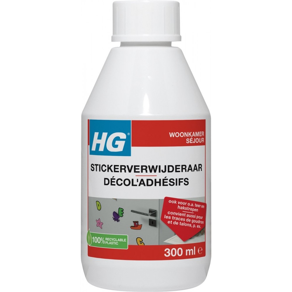 HG stickerverwijderaar - 300ml - eenvoudig in gebruik - 100% lijmrestenverwijdering