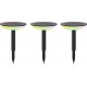 Calex Smart Outdoor 24v Tuinverlichting - Set van 3 Padverlichting - Slimme Grondspot - RGB en Warm Wit Licht - Zwart