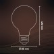 Calex Filament LED Lamp - G80 Vintage Lichtbron - E27 - Goud - Warm Wit Licht - Dimbaar