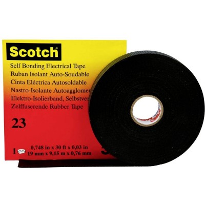3M Scotch 23 SCOTCH23-19X9.15 Reparatietape Scotch 23 Zwart (l x b) 9.15 m x 19 mm 1 stuk(s)