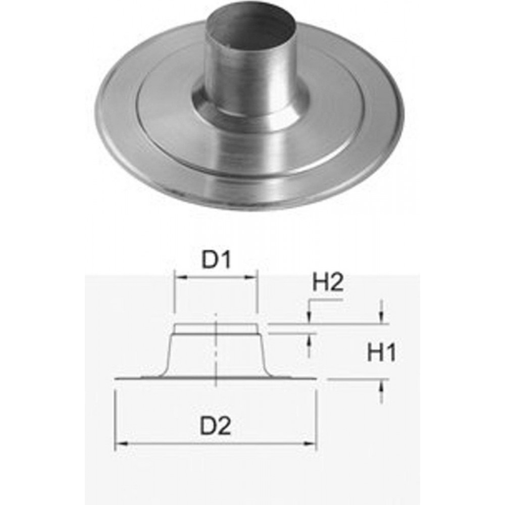 Ubbink aluminium plakplaat 128mm