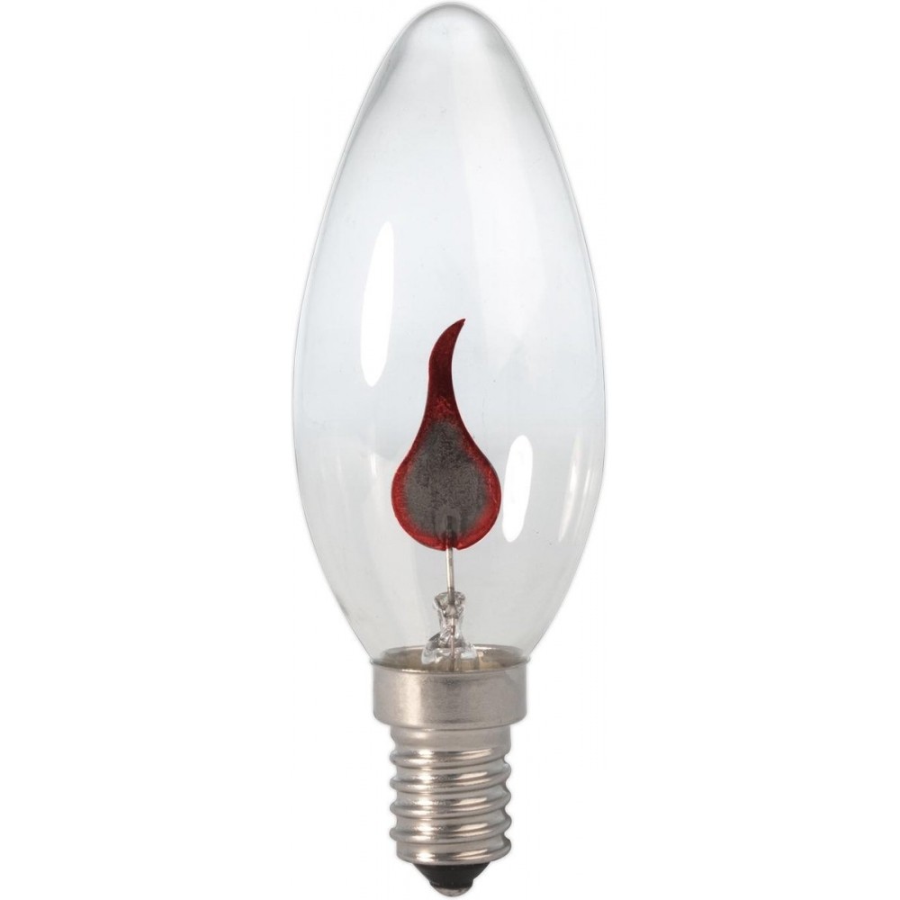 Calex kaarslamp met vlam helder 3W kleine fitting E14