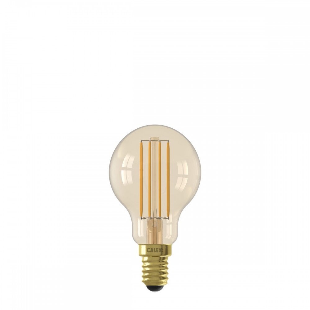 Calex Slimme Lamp - Wifi LED Filament Verlichting - E14 - Smart Bulb Goud - Dimbaar - Warm Wit licht - 4,9W