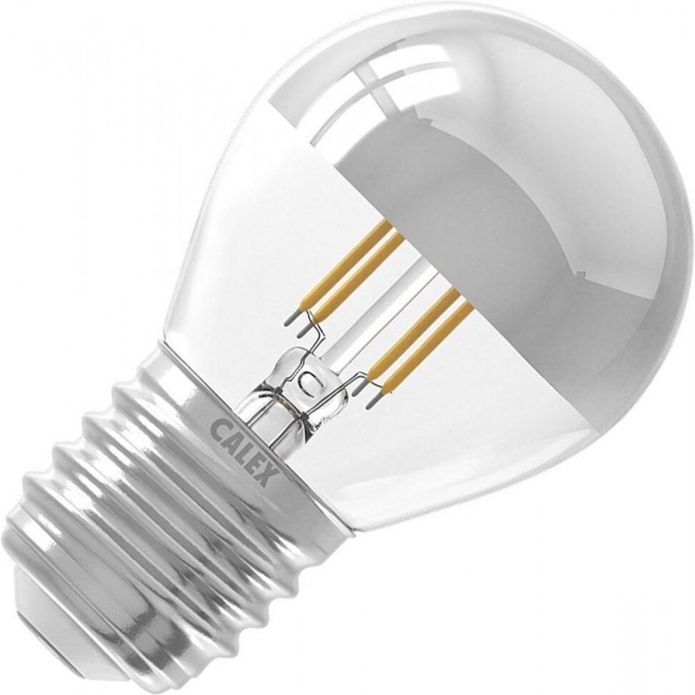 Calex Spherical LED Mirror Lamp Warm - E27 -310 Lm - Zilver